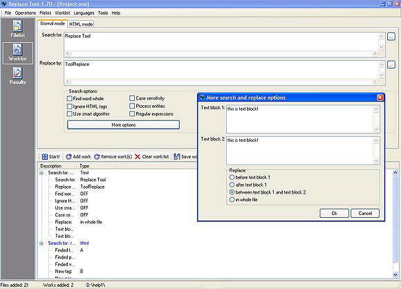 Replace Tool Screenshot